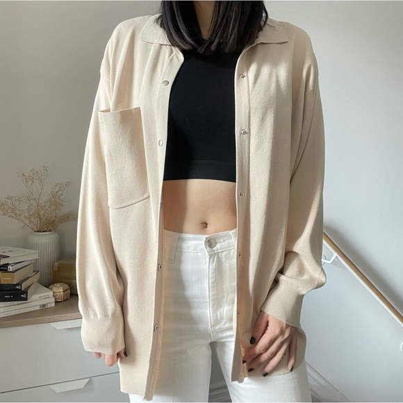 Zara Knit Overshirt size S - Picture 2 of 7